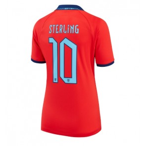 England Raheem Sterling #10 Replika Udebanetrøje Dame VM 2022 Kortærmet